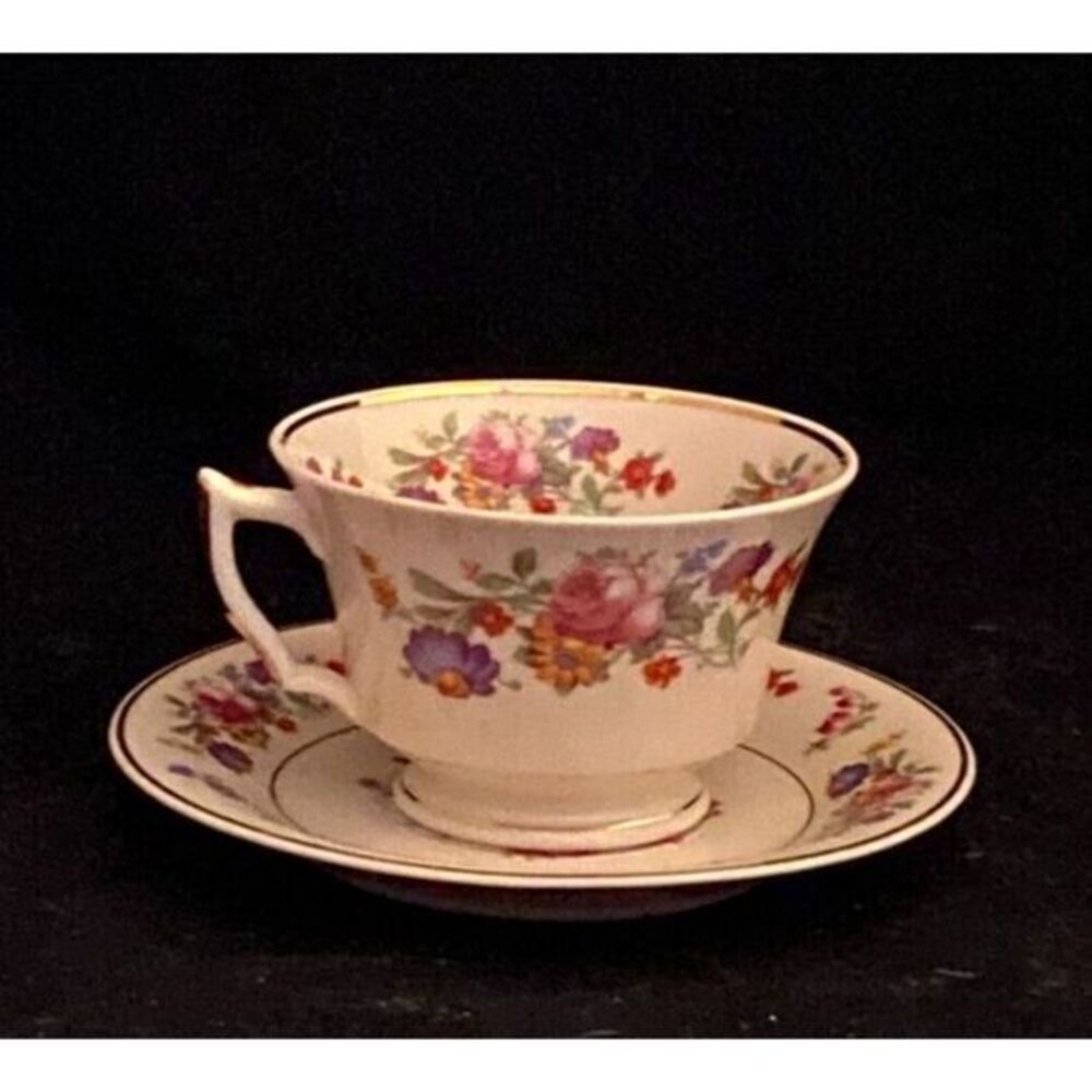 Syracuse Old Ivory Sharon Teacup Cup & Saucer‎ Set (s) USA made